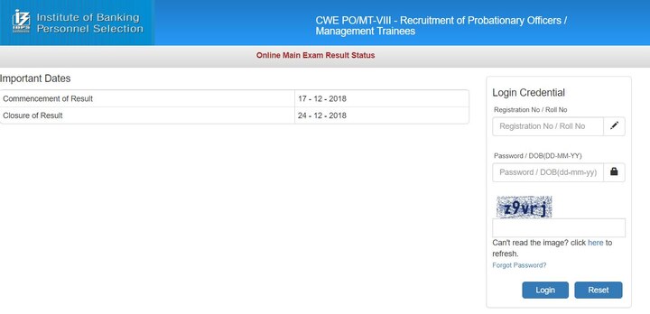 IBPS PO Mains Result 2018 RELEASED at ibps.in, Check Now! IBPS PO Mains Result 2018 RELEASED at ibps.in, Check Now!