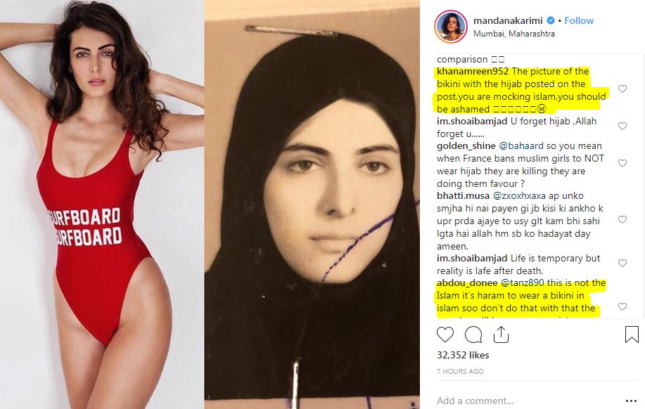 EX Bigg Boss contestant Mandana Karimi TROLLED brutally for Hijab-Bikini post!