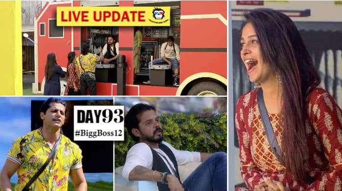 Bigg Boss 12 Day 94 LIVE UPDATES: Bigg Boss 12 Day 93 LIVE UPDATES: BB Fire Brigade task takes a new turn;Will Sreesanth-Dipika’s relationship go sour? Bigg Boss 12 Day 94 LIVE UPDATES:
