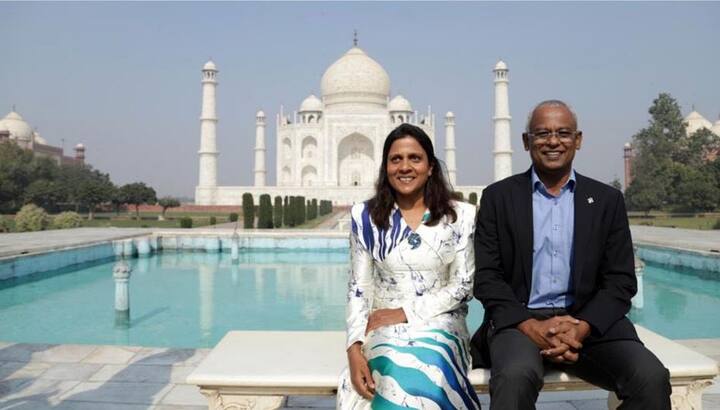  Maldives' newly-elected President Ibrahim Mohamed Solih on Tuesday afternoon visited the 17th century Mughal monument of love, the Taj Mahal. Image: Twitter (@presidencymv)
