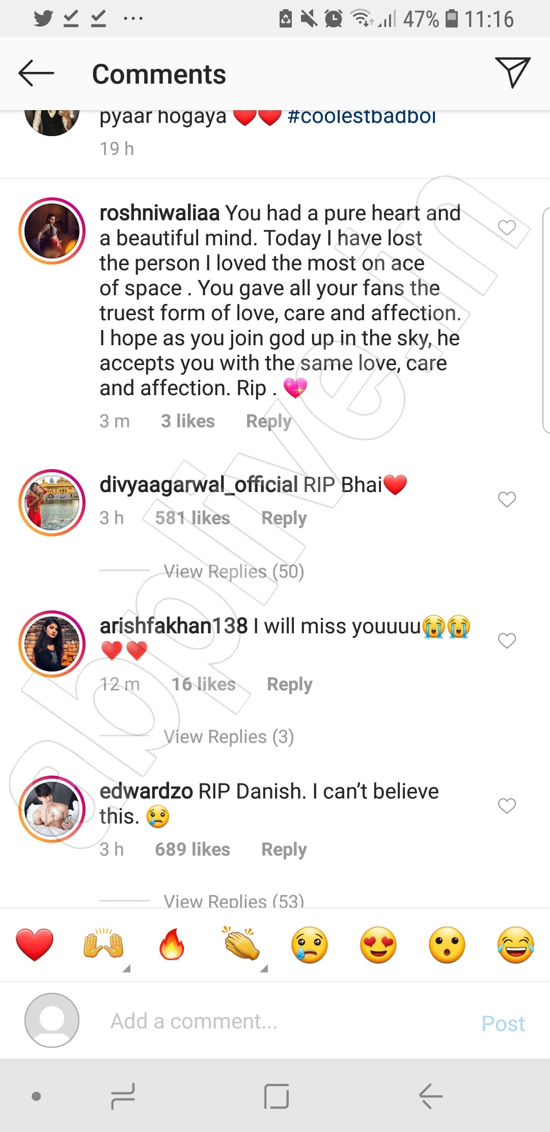 Danish Zehen Death: TV actors Roshni Walia, Aly Goni, Jannat Zubair & others shocked with 'Ace Of Space' contestant's passing away