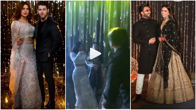 NickYanka Mumbai Reception: Priyanka Chopra-Deepika Padukone dance on ‘Pinga’; Ranveer Singh joins them too (WATCH VIDEOS) NickYanka Mumbai Reception: Priyanka Chopra & Deepika Padukone GROOVE on 'Pinga', Ranveer Singh joins them in the dance-off (WATCH VIDEOS)