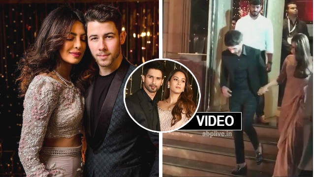 Priyanka-Nick Mumbai reception: Was Peecee's ex-boyfriend Shahid Kapoor drunk as he walked taking wife Mira Rajput's support exiting the party? Priyanka-Nick Mumbai reception: Was Peecee's ex-boyfriend Shahid Kapoor drunk as he walked taking wife Mira Rajput's support exiting the party?