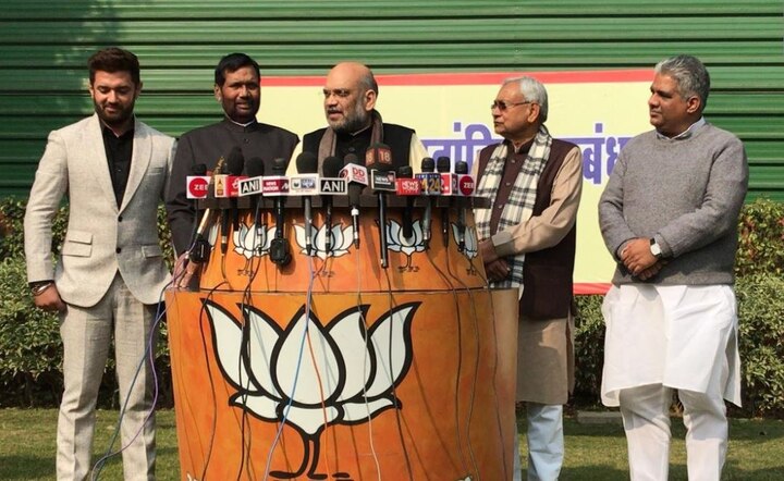 Bihar Seat-Sharing Formula: JDU, BJP gets 17 seats each, LJP to fight at 6 seats in 2019 Lok Sabha elections Bihar Seat-Sharing Formula: JDU, BJP gets 17 seats each, LJP to fight at 6 seats in 2019 Lok Sabha pollsBihar Seat-Sharing Formula: JDU, BJP get 17 seats each, LJP to fight at 6 seats in 2019 Lok Sabha polls