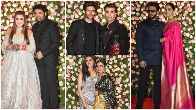 Kapil Sharma-Ginni Chatrath Wedding Reception Pictures: Deepika Padukone, Ranveer Singh, Karan Johar, Kartik Aaryan and other Bollywood celebs attend! PICS! Newly married couple Kapil Sharma-Ginni Chatrath host a star-studded wedding bash