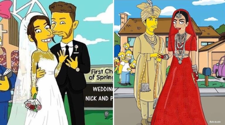 Newlyweds Priyanka Chopra-Nick Jonas enter Simpsons universe!