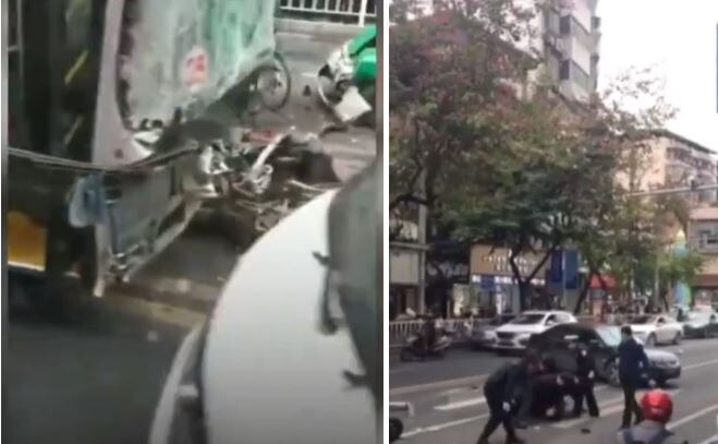 Hijacked bus mows down pedestrians in China; 8 killed, 22 injured  Hijacked bus mows down pedestrians in China; 8 killed, 22 injured