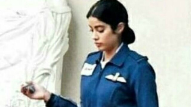 Gunjan Saxena biopic: First look of Janhvi Kapoor as IAF Pilot is out! PIC: First look of Janhvi Kapoor from IAF Pilot Gunjan Saxena biopic is out!