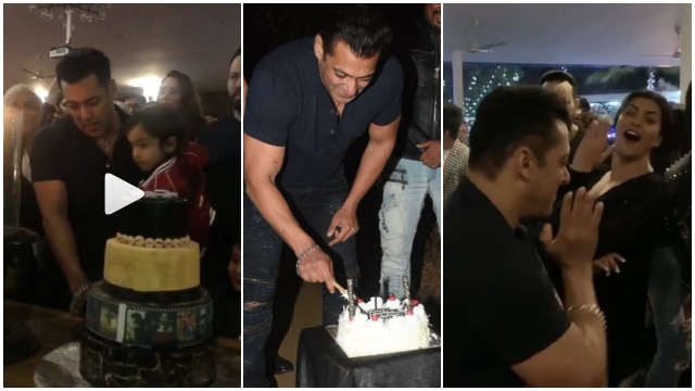 Happy Birthday Salman Khan: INSIDE Pictures & Videos from 'Bharat' actor's 53rd birthday bash! INSIDE PICS & VIDEOS: Salman Khan cuts cake with nephew Ahil; dances with Sushmita Sen!