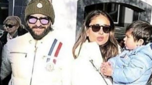 PICS: After London, Saif Ali Khan and Kareena Kapoor chilling with son Taimur Ali Khan in Gstaad, Switzerland! PICS: After London, Saif-Kareena Kapoor chilling with son Taimur in Gstaad!