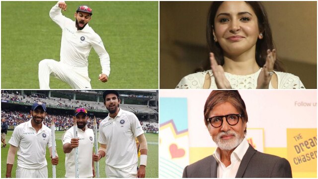 India wins MCG test against Australia; Amitabh Bachchan, Anushka Sharma & other Bollywood stars laud the team Anushka Sharma, Amitabh Bachchan hail team India after MCG Test win