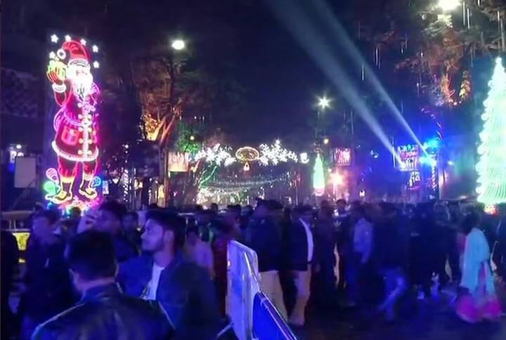 People welcoming the New Year with gusto in Kolkata/ Image: ANI