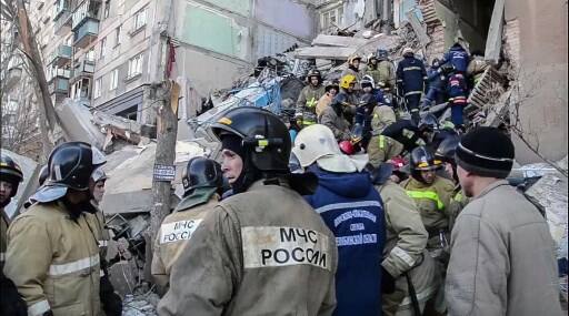 Fourteen people are confirmed dead from the New Year's Eve explosion at a high-rise in central Russia, news agency AFP reported citing local officials, as rescuers continued to pull bodies from the rubble. Photo by HO / RUSSIAN EMERGENCY SITUATIONS MINISTRY / AFP) 
