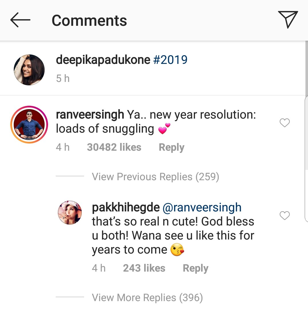 Deepika Padukone shares her hopes for New Year 2019; Hubby Ranveer Singh promises 