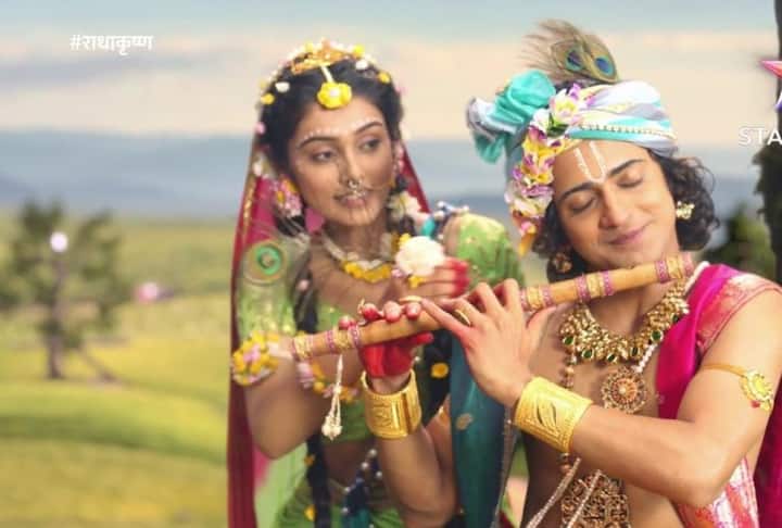 Star Bharat’s much-loved show RadhaKrishn has jumped to the number six spot. The popular mythological show stars Sumedh Mudgalkar and Mallika Singh in lead roles. 