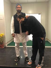 PICTURES: Amid Rumors of Rift in Lalu Yadav Family, Tejashwi Yadav Meets Tej Pratap After 2 Months; Touches His Feet