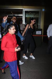 PICS: Deepika Padukone & Ranveer Singh are all smiles as they return back from their honeymoon