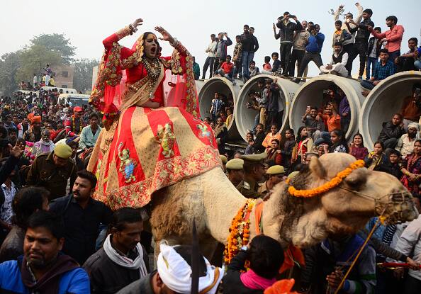 Tripathi said, the society which took away the existence of being our human being with a lot of eyesight, we will request the same society that we are also your own children and are associated with Sanatan Dharma and want to get involved. We are hungry for love, we do not have any family. If you give love, then we will give a lot to the society. (Photo by Ritesh Shukla/NurPhoto via Getty Images)