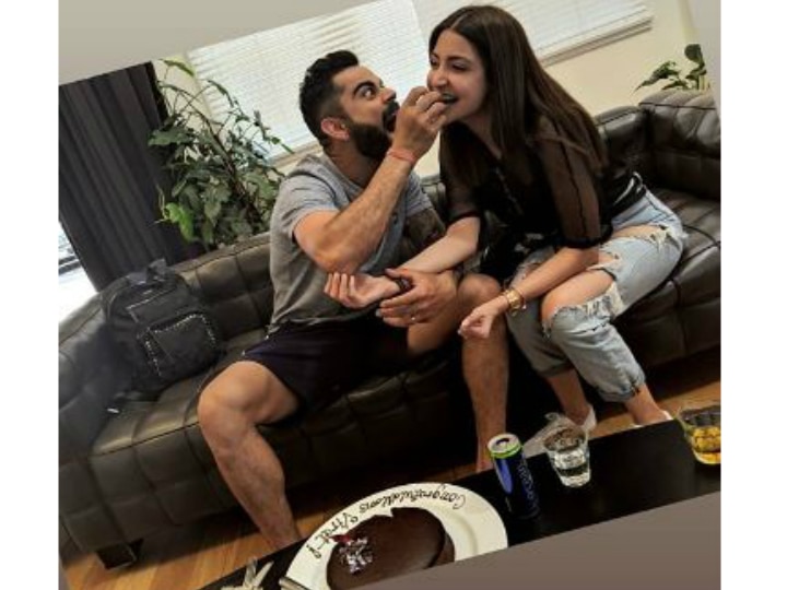 PIC: Anushka Sharma & Virat Kohli celebrate Team India's historic win in Australia by cutting a cake! PIC: Here's how Anushka Sharma & Virat Kohli celebrated Team India's historic win in Australia!