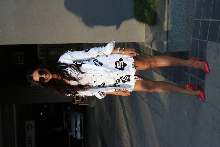 Deepika Padukone at Facebook office looking hot in white denim dress in Mumbai this morning. (All Pics: Manav Manglani)