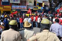 PICSTURES: Trade Unions Go On Strike Against Modi’s ‘Anti-Labour’ Policies