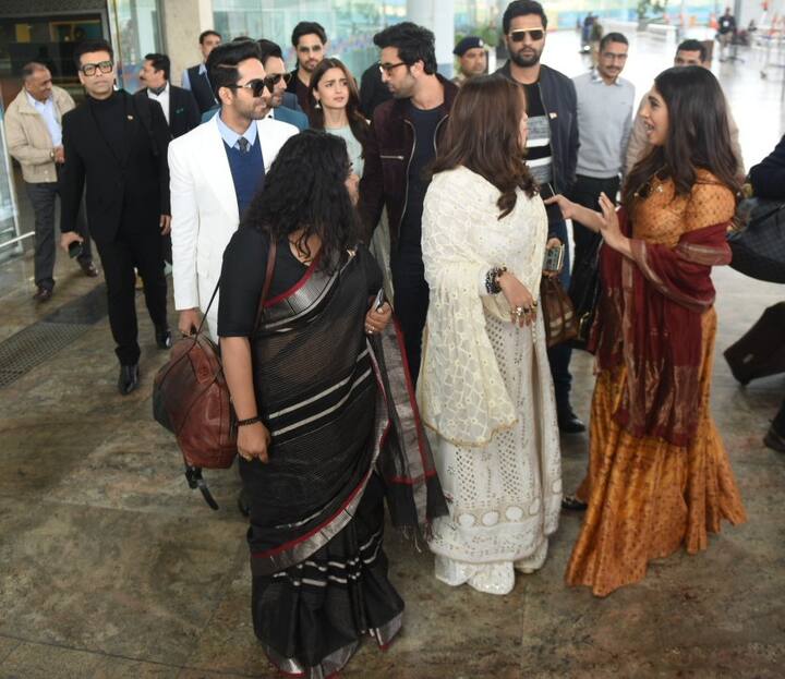 Major Bollywood stars such as Ranveer Singh, Ranbir Kapoor, Alia Bhatt, Varun Dhawan, Rajkummar Rao, Ayushmann Khurrana, Vicky Kaushal, Sidharth Malhotra, Bhumi Pednekar & few others landed in the capital city Thursday for a meeting with Prime Minister Narendra Modi.