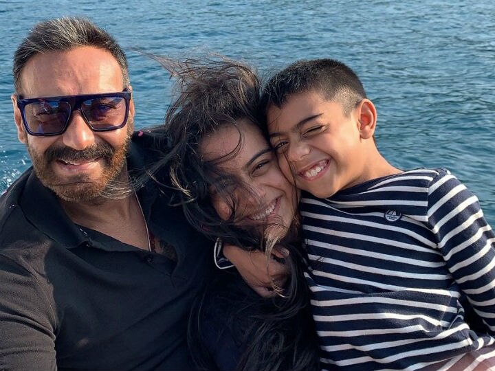 Ajay Devgn smiling family picture with son Yug and daughter Nysa from Thailand vacation Ajay Devgn shares smiling family picture from vacation with son Yug & daughter Nysa