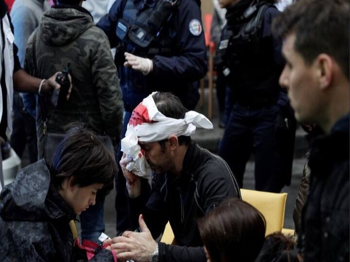 AFP reported that least one person being carried away on a stretcher from the building by firefighters. / AFP IMAGE