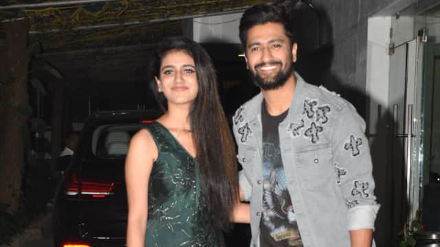 Here’s a lovely picture of Vicky Kaushal and Priya Prakash Varrier!