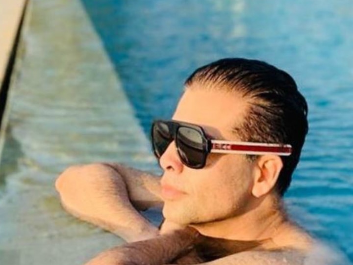 Karan Johar enjoys some quality time by himself; posts a rare shirtless picture chilling inside swimming pool! Karan Johar enjoys some quality time by himself; posts a rare shirtless pic chilling inside pool!