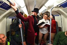 PICS: NO PANTS! People in NY, London and other cities take bizarre \'no trousers subway ride\'