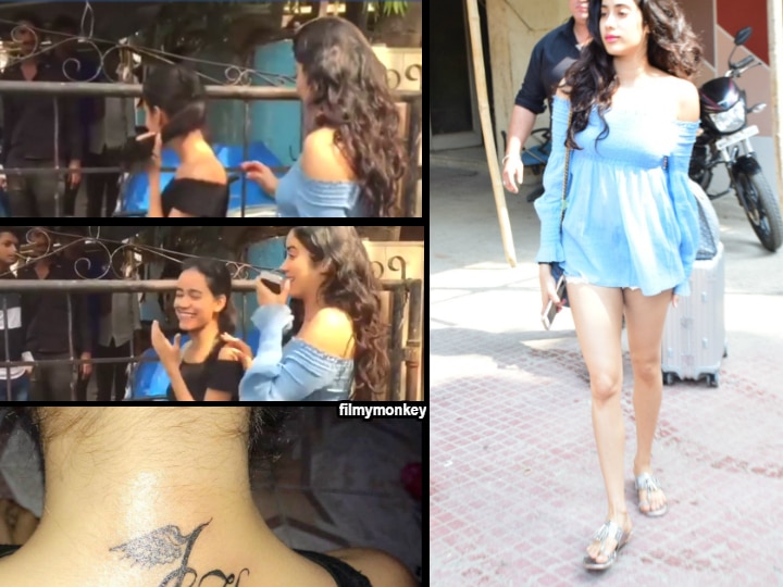 Janhvi Kapoor's female fan gets her name initials 'JK' tattooed on the back of her neck; Meets 'Takht' actress at the gym! A female fan gets Janhvi Kapoor's name tattooed on back of her neck, 'Takht' actress left jaw dropped!