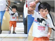 PICS: Taimur Ali Khan looks cute as a button as he gets snapped outside granny Babita Kapoor\'s house!