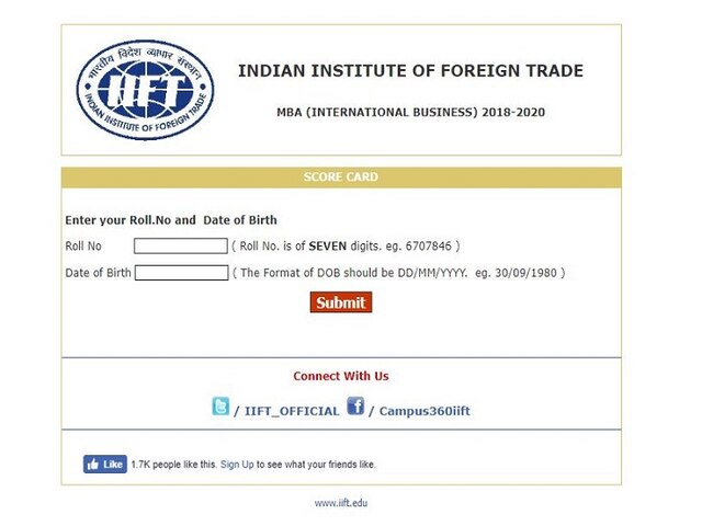 IIFT result 2019: IIFT MBA (IB) 2019 results DECLARED at tedu.iift.ac.in IIFT result 2019: IIFT MBA (IB) 2019 results DECLARED at tedu.iift.ac.in