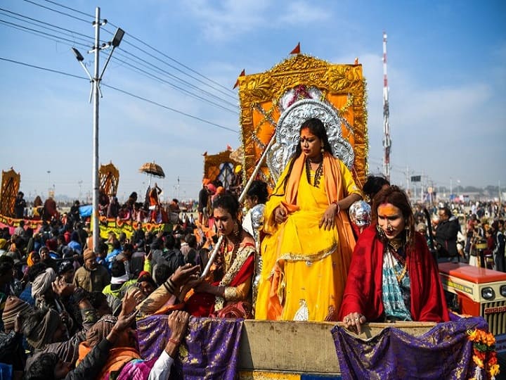 Pavitra, Secretary of 'Kinnar Akhara', says, “Public & all the devotees who are here have supported us & shown lot of respect for us. We are happy that people here have accepted us.”/ AFP