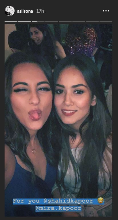 Ex-girlfriend Sonakshi Sinha posts a selfie with Mira Rajput giving shoutout to Shahid Kapoor & fans applaud the two for being such a sport!