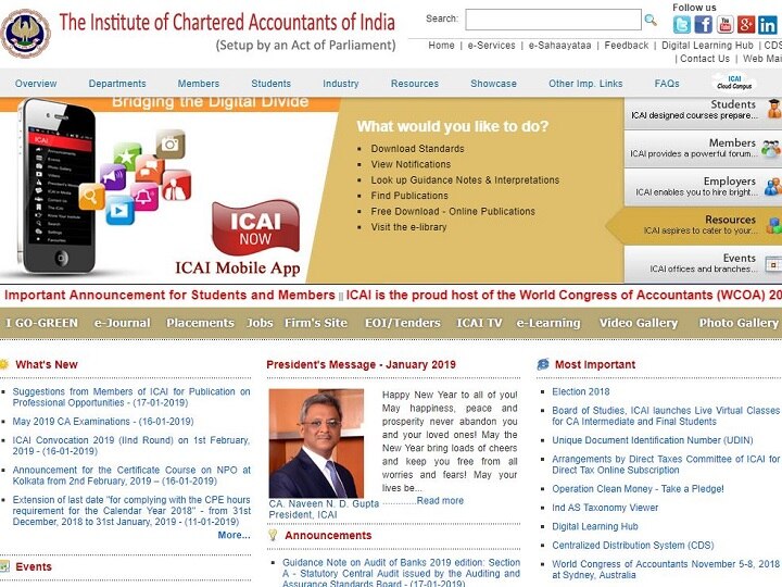 ICAI CA Time Table May 2019 Not Final Yet, says ICAI ICAI CA Time Table May 2019 Not Final Yet, says ICAI