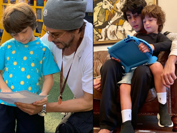 SRK posts fresh pics with son Abram Khan & Aryan Khan explaining 'playboys mantra' SRK posts fresh pics with son Abram Khan & Aryan Khan explaining 'playboys mantra'