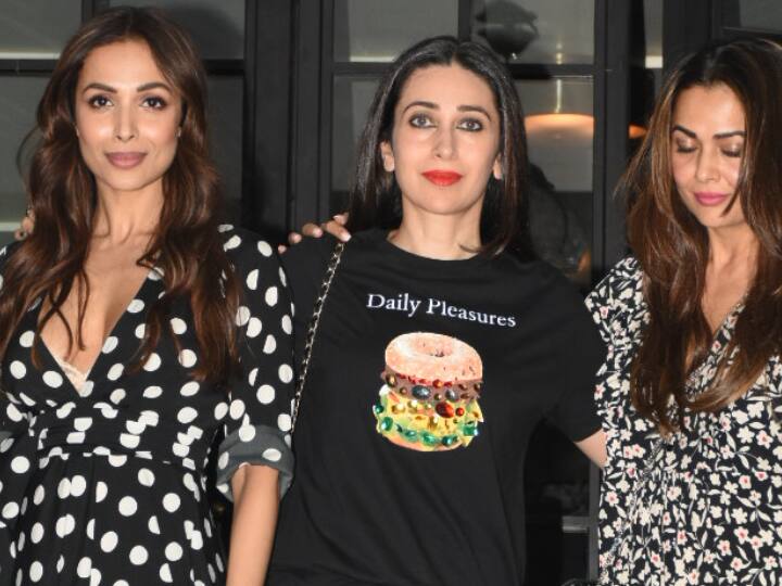 Karisma, Malaika and Amrita along with Arjun were spotted leaving Karan Johar’s place after attending a house party hosted by the ‘Dhadak’ producer. 