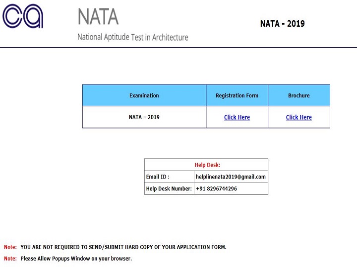 Nata 2019 Registration To Begin On 24th January 2019 Exam To