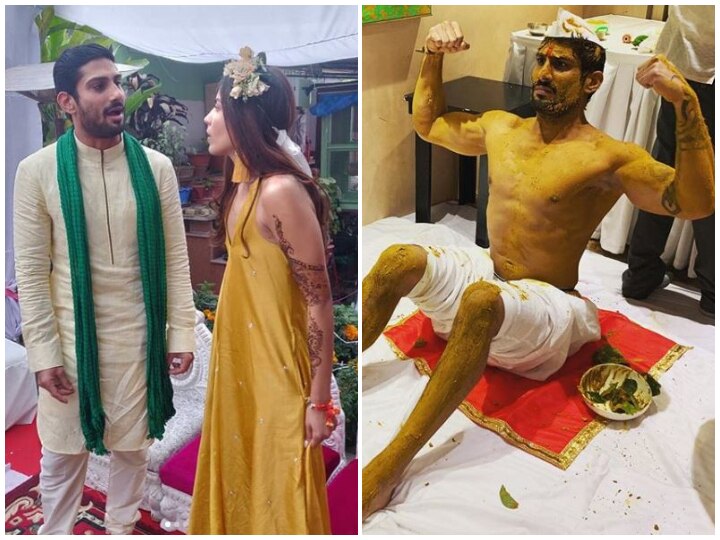 Prateik Babbar & Sanya Sagar getting married today; Here are inside pictures-videos from haldi & mehendi ceremony! Prateik Babbar-Sanya Sagar Wedding: Here are couple's pics-videos from haldi & mehendi ceremony!