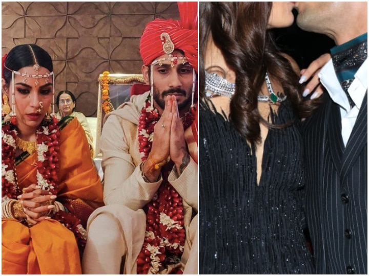 Prateik Babbar, Sanya Sagar kiss at their wedding reception (PICS INSIDE) PICS! Newly-weds Prateik Babbar & Sanya Sagar seal it with a ‘KISS of LOVE’ at their wedding reception