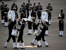 Beating the Retreat ceremony : See pics - Area around Vijay Chowk lit up for tomorrow, Indian compositions to dominate this year\'s ceremony