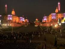 Beating the Retreat ceremony : See pics - Area around Vijay Chowk lit up for tomorrow, Indian compositions to dominate this year\'s ceremony