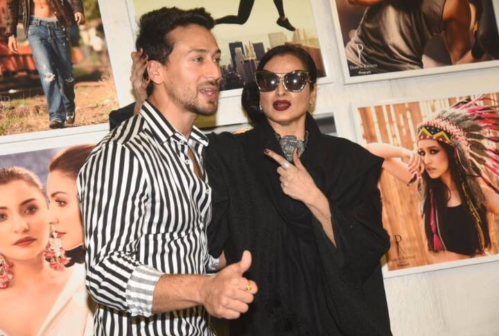 Here’s a picture of Tiger Shroff and Rekha! (All PICS Credit- Manav Manglani)
