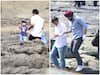 PICS: Baby Taimur visits Bandstand to see papa Saif shooting for Sacred Games 2!