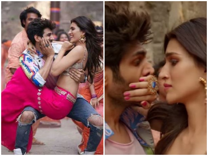 ‘Poster Lagwa Do’ Song: Kartik Aaryan, Kriti Sanon sizzle in reprised version of 90s hit track in 'Luka Chuppi'! Watch Video! VIDEO: Kartik, Kriti sizzle in reprised version of 90s hit track ‘Poster Lagwa Do’ in 'Luka Chuppi'!