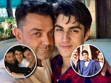 Bobby Deol\'s son Aryaman Deol is trending after Dad shared 50th birthday selfie with him! Here are some more family pics!