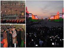 Beating The Retreat Ceremony Pics: Republic Day Festivities Come To An End At Raisina Hill Covered With Kaleidoscopic Lights