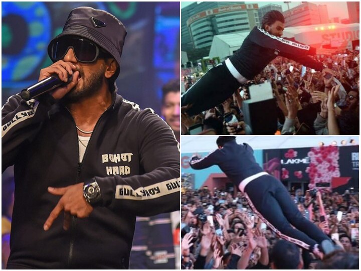 ‘Gully Boy’ actor Ranveer Singh’s ill-timed jump at Lakme Fashion Week 2019 leaves fans hurt (PIC INSIDE) Ranveer Singh’s ill-timed jump into a crowd leaves fans hurt; Gully Boy actor says- 'Will be mindful henceforth'